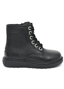 ToeZone Girls Black Angel Leather Ankle Boot (Younger 8 - Older 3)