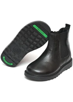 ToeZone Girls Black Lily Leather Ankle Boot (Younger 8 - Older 3)