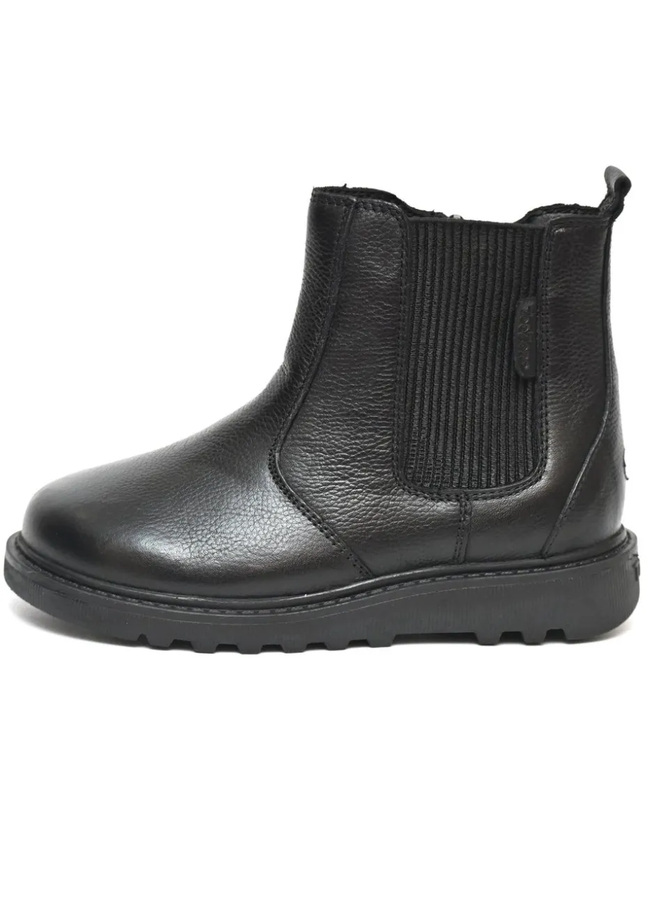 ToeZone Girls Black Lily Leather Ankle Boot (Younger 8 - Older 3)