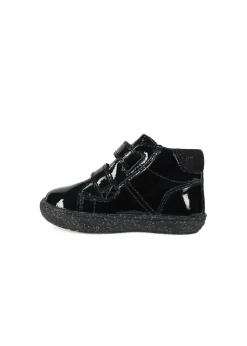 ToeZone Girls Black Riley Crinkle Rip Tape Boot (Younger 4 - Younger 10)