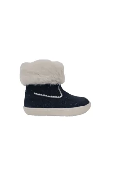 ToeZone Girls Navy Freya Shimmer Fur Boot (Younger 4 - Younger 10)