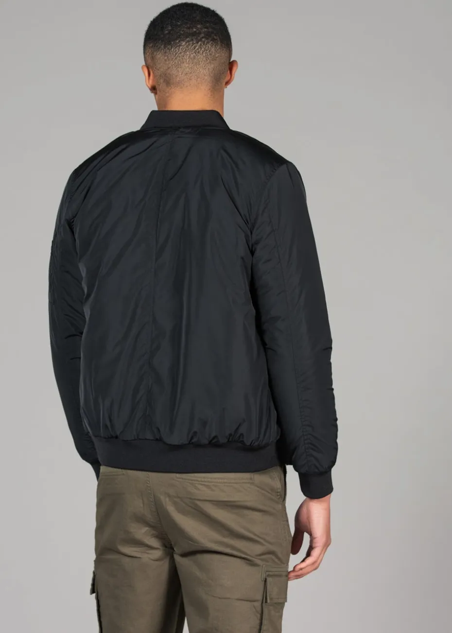 Tokyo Laundry Black Bomber Jacket with Zip Fastening