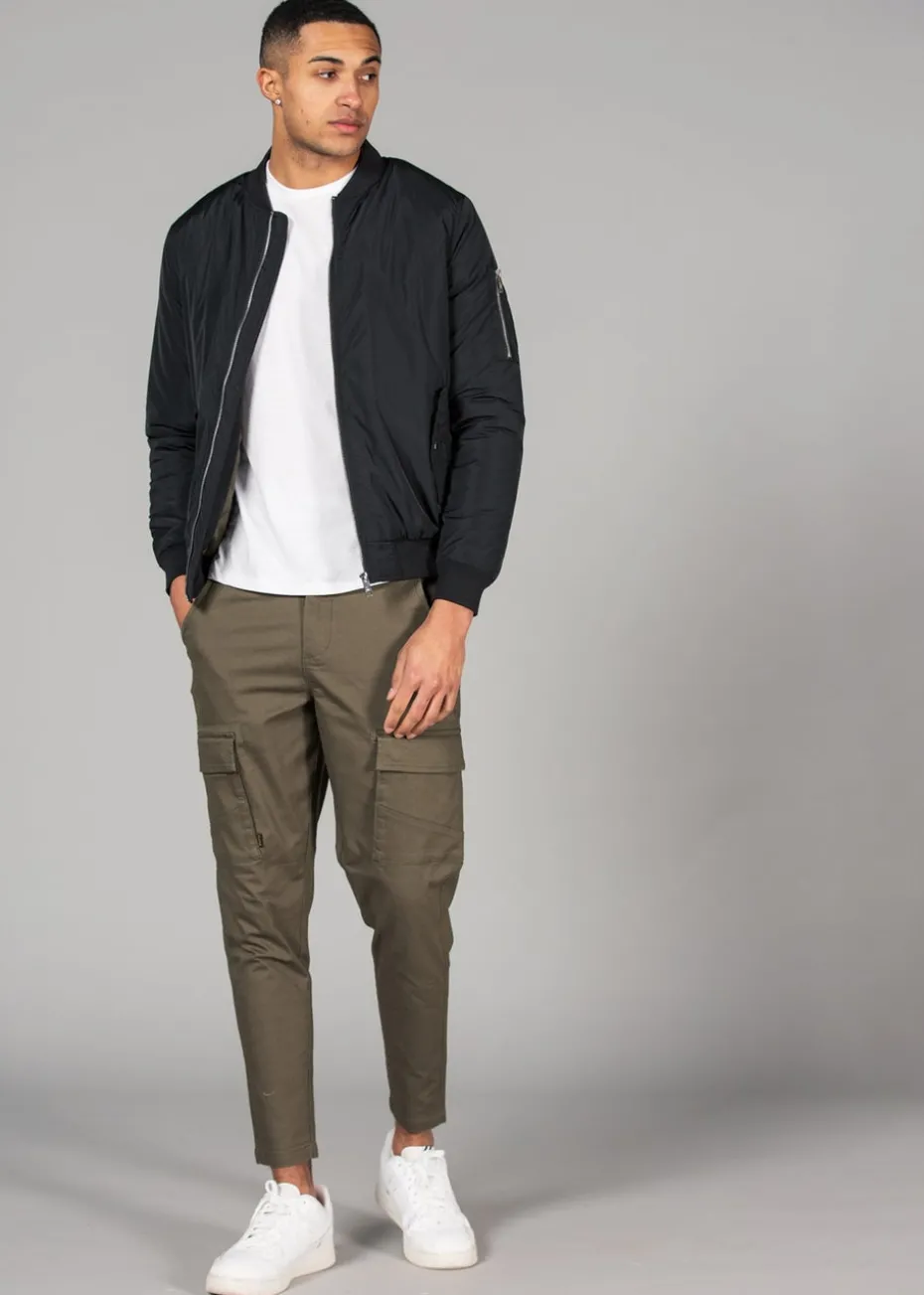 Tokyo Laundry Black Bomber Jacket with Zip Fastening