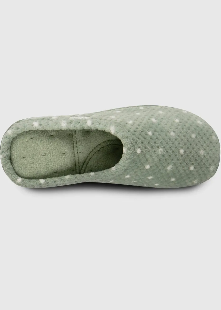 Totes Isotoner Sage Popcorn Terry Mule Slippers