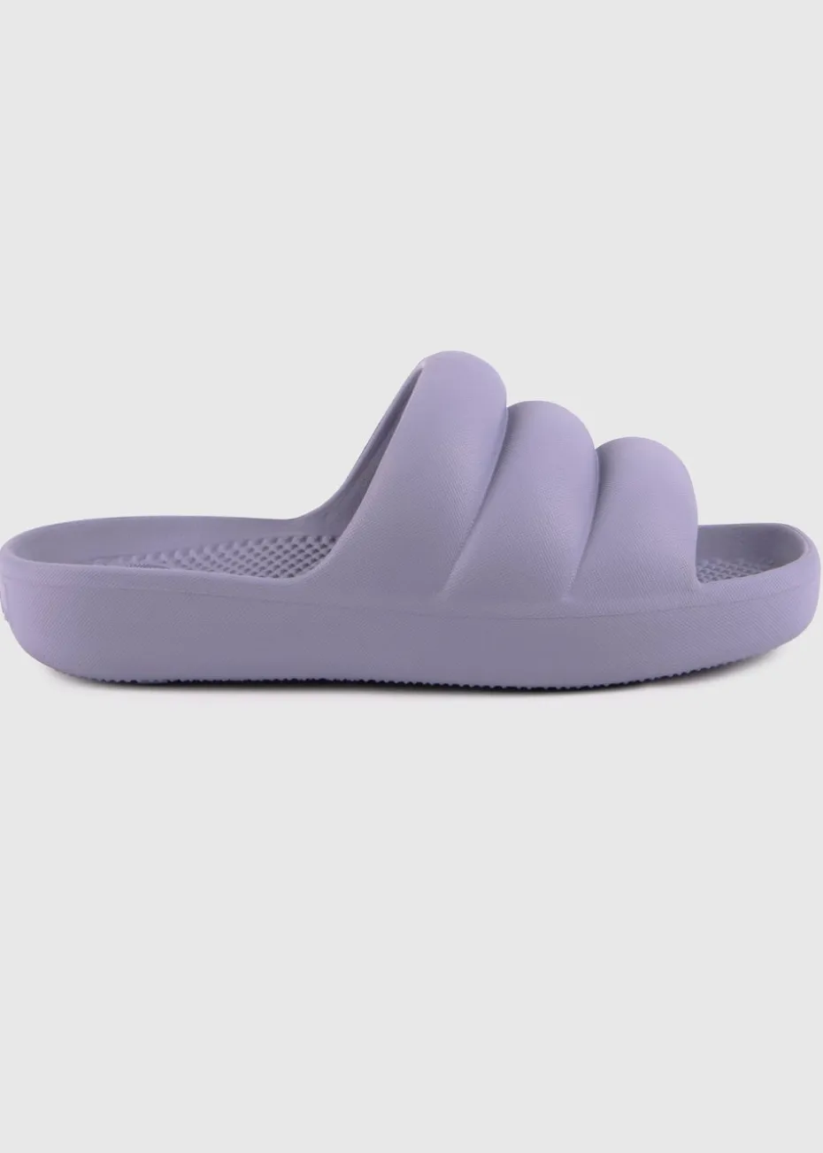 Totes Solbounce Purple Puffy Slider
