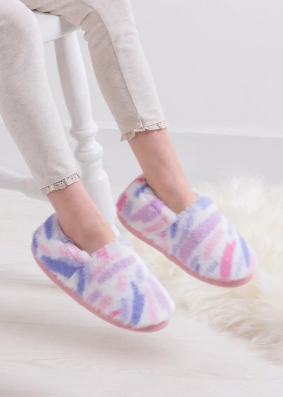Totes Toasties Multi Girls Short Full Back Slippers