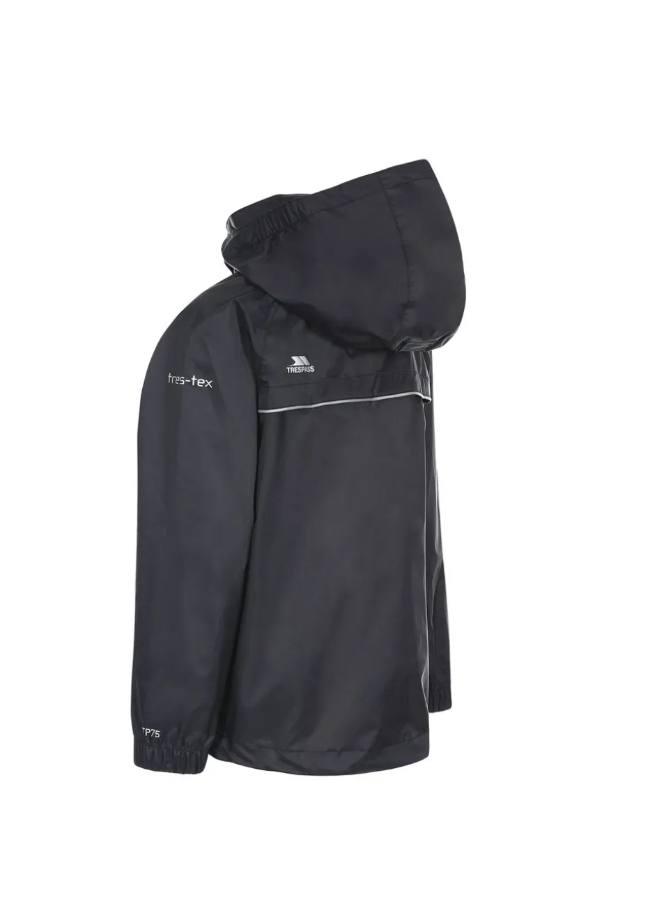 Trespass Black Qikpac Jacket (3-12yrs)