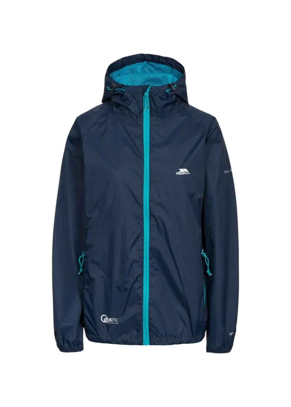 Trespass Navy Qikpac Packaway Waterproof Jacket