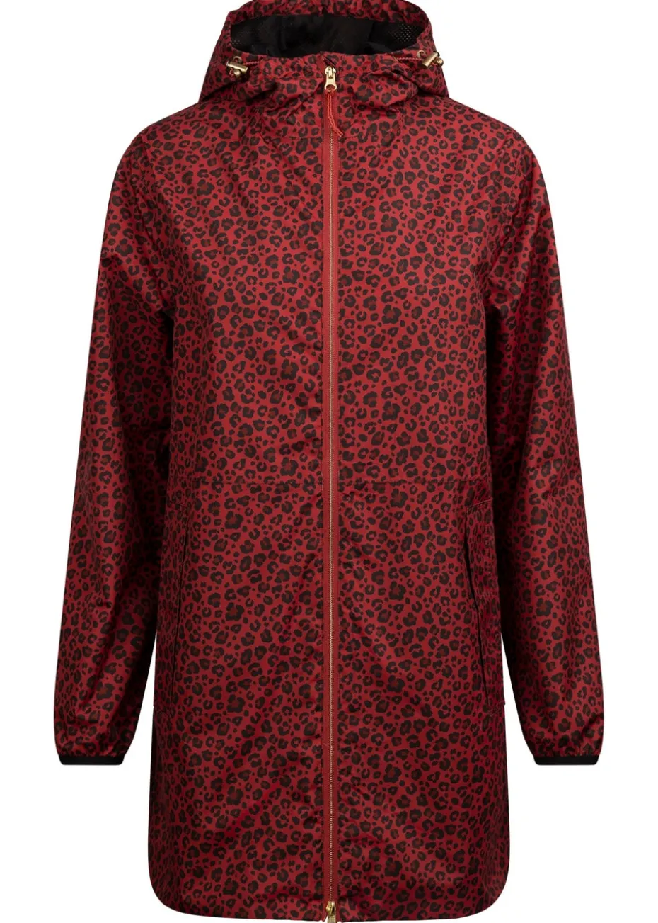 Trespass Red Leopard Rain Mac