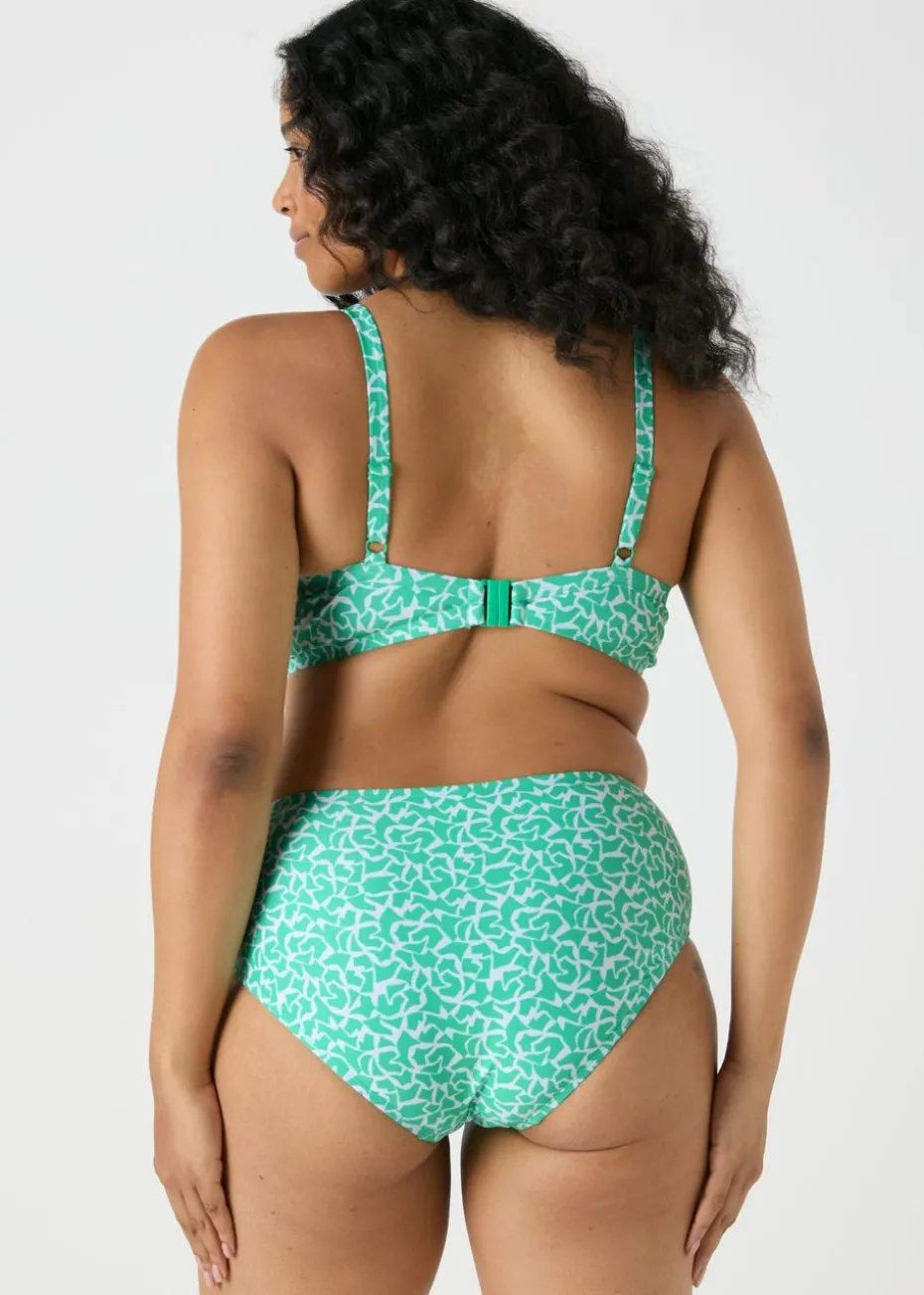 Turquoise Abstract Design Bikini Bottoms