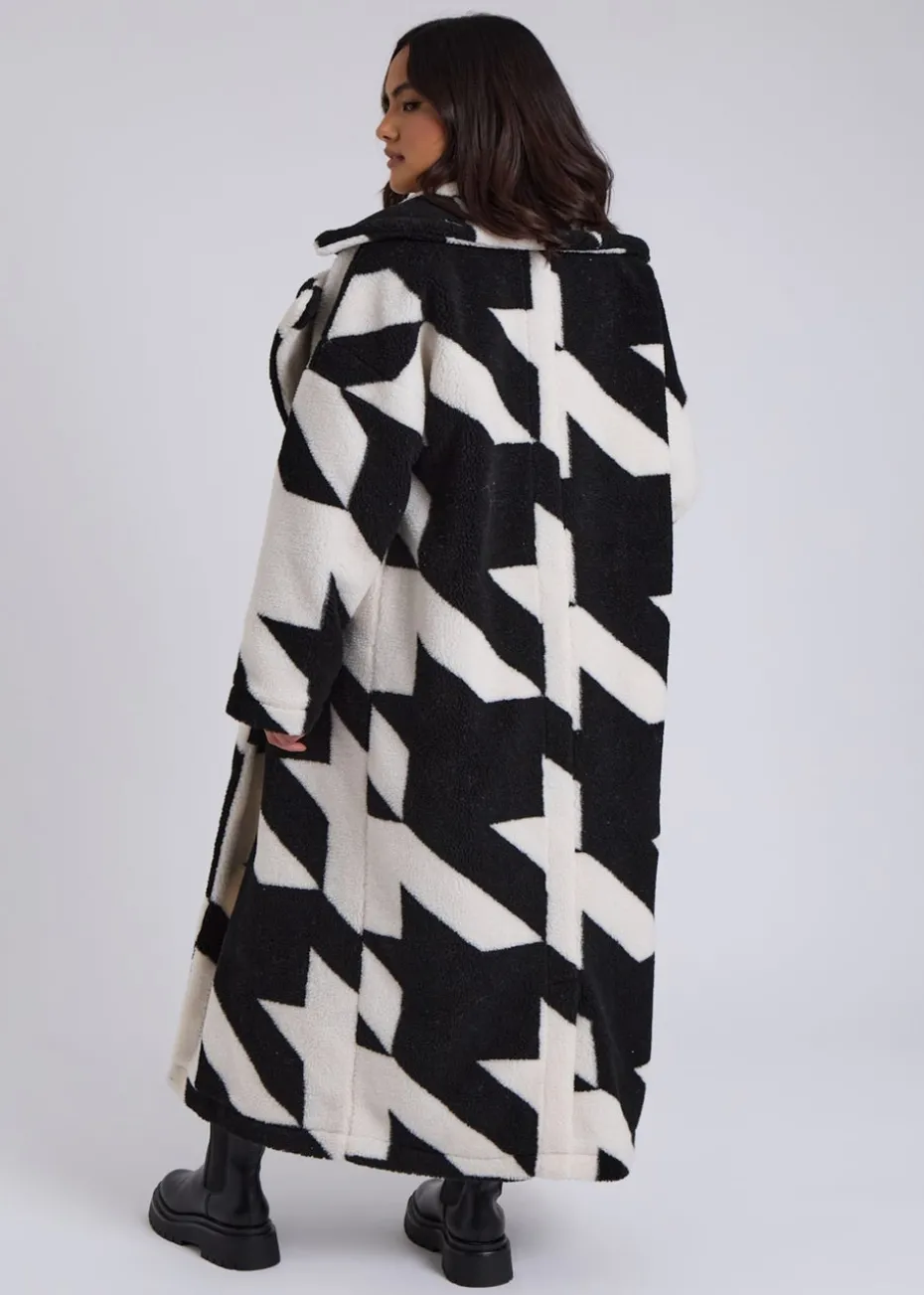 Urban Bliss Black Dogtooth Borg Crombie