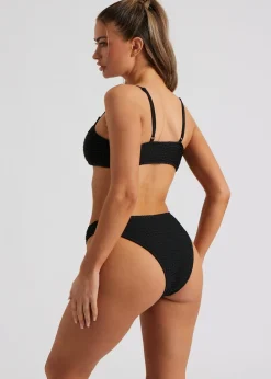 Urban Bliss Black Sheered Plain Bikini Bottoms