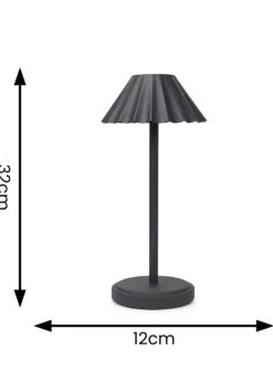 ValueLights Avery Dimmable Black Table Lamp with Black Shade Integrated LED