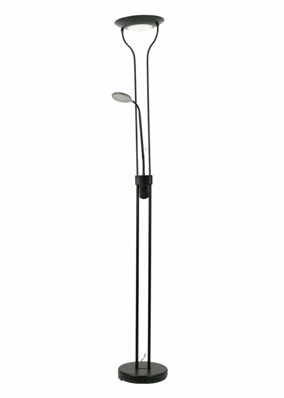 ValueLights Beata Dimmable Matte Black Floor Lamp (180cm x 25cm x 46cm)