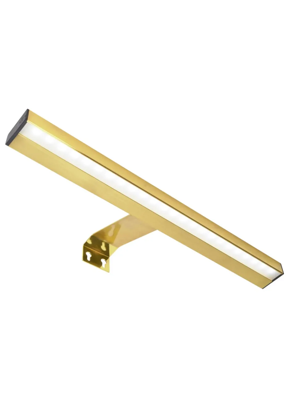 ValueLights Brushed Gold Wall Light Integrated LED (4cm x 40cm x 16.5cm)