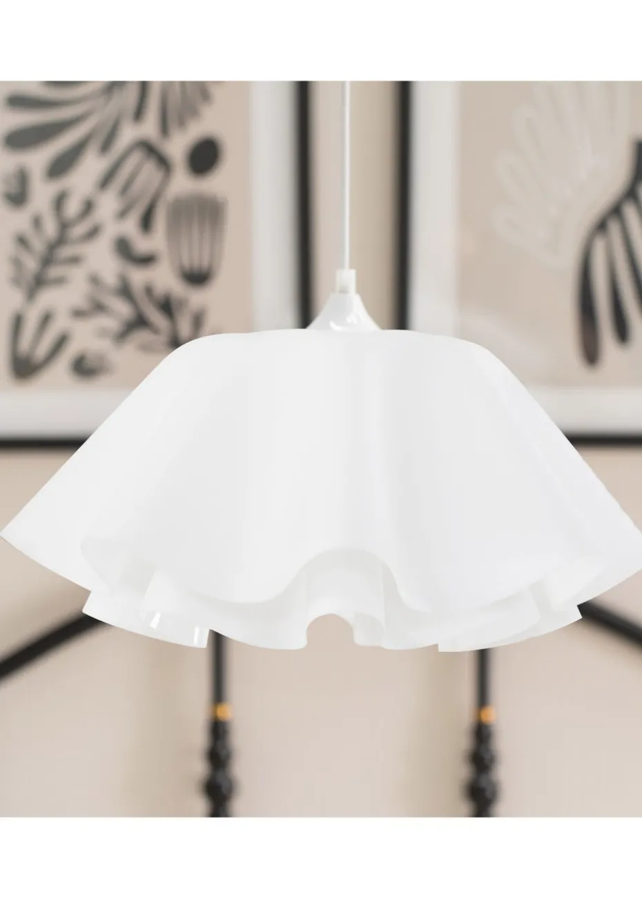 ValueLights Kumo White Acrylic Pendant Light (114cm x 42.5cm x 42.5cm)