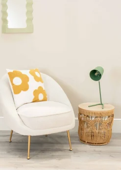 ValueLights Lark Green Table Lamp with Green Tapered Shade (41cm x 18.5cm x 15cm)