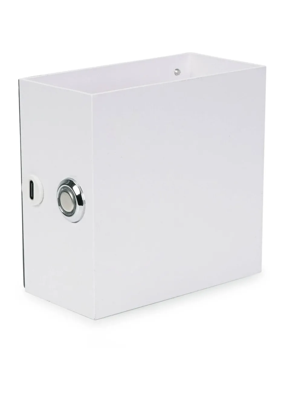 ValueLights Marx White Rechargeable Easy Fit Wireless Wall Light