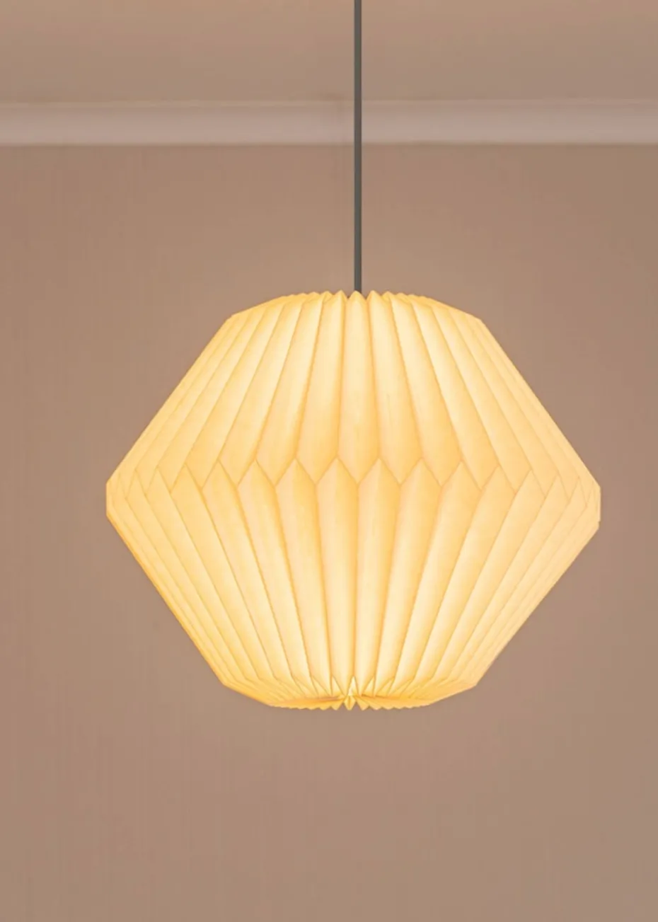 ValueLights Medium Astrid Matte White Paper Tapered Ceiling Pendant Shade