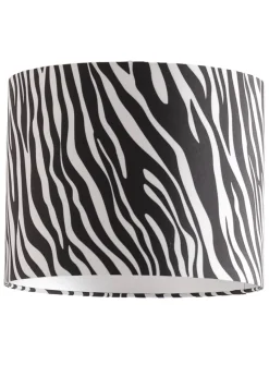 ValueLights Oasis Zebra Print Fabric with Inner Drum Ceiling Lamp Shade