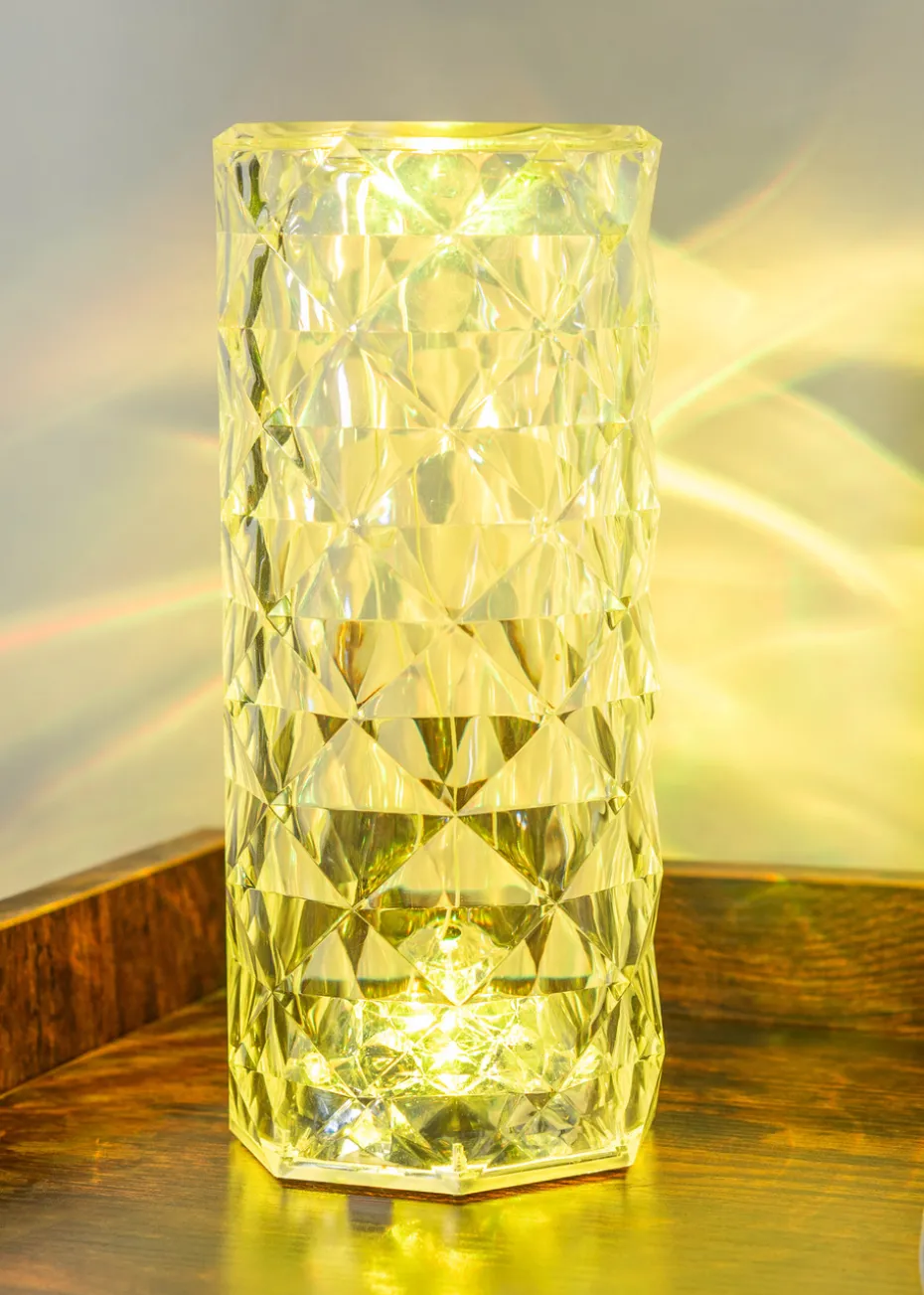 ValueLights Remote Control Colour Changing LED Crystal Style Touch Light (21.5cm x 9cm x 9cm)