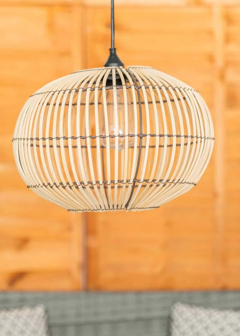 ValueLights Solar Bamboo Pendant Light With Integrated LED's (110.5cm x 32cm x 32cm)