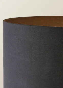 ValueLights Tavel Matt Black Floor Lamp Black Shade (132.5cm x 14cm x 35cm)