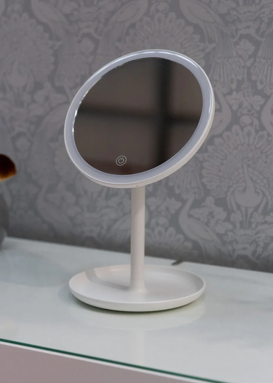 ValueLights White LED Make Up Mirror Bluetooth Speaker (33cm x 20cm x 18cm)