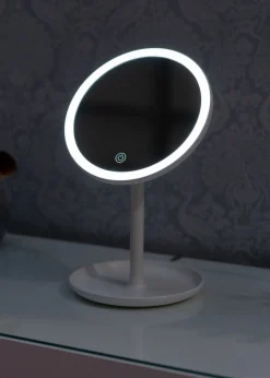 ValueLights White LED Make Up Mirror Bluetooth Speaker (33cm x 20cm x 18cm)
