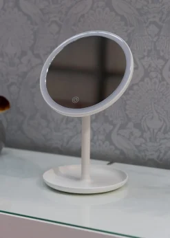ValueLights White LED Make Up Mirror Bluetooth Speaker (33cm x 20cm x 18cm)