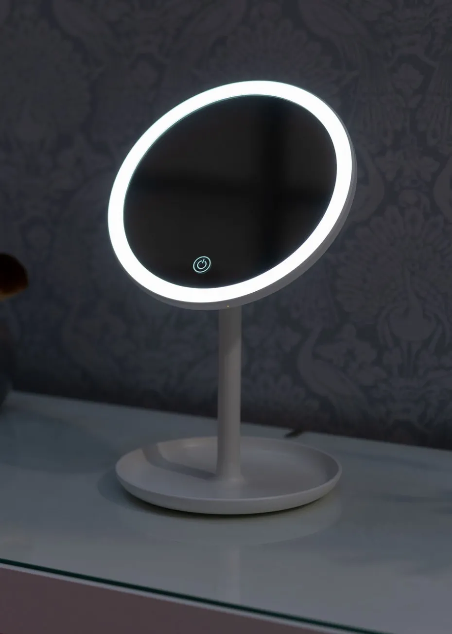 ValueLights White LED Make Up Mirror Bluetooth Speaker (33cm x 20cm x 18cm)
