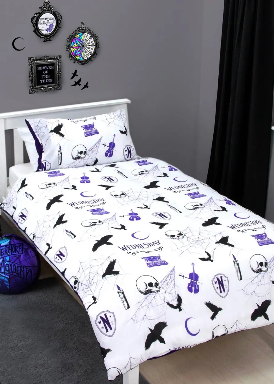 Wednesday Reversible Polycotton Reversible Duvet Cover Set