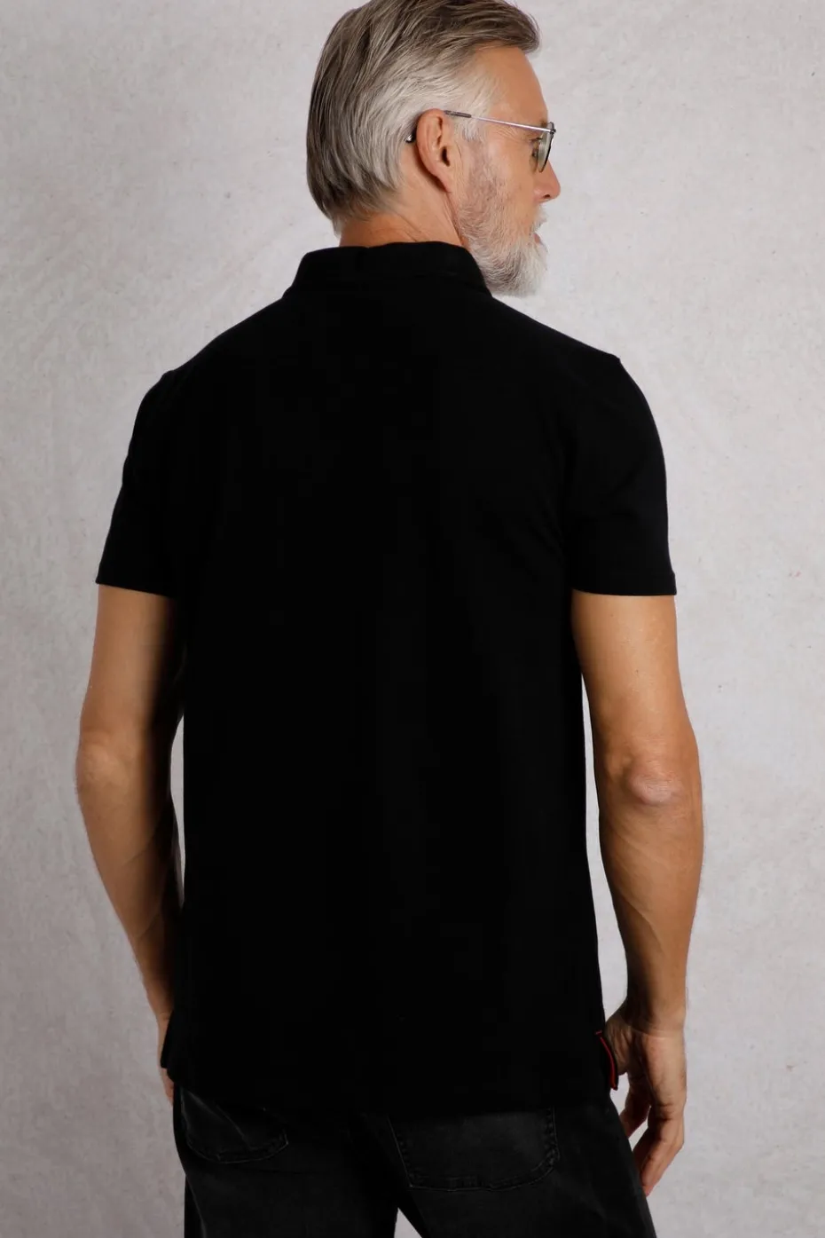 Weird Fish Black Miles Pique Polo