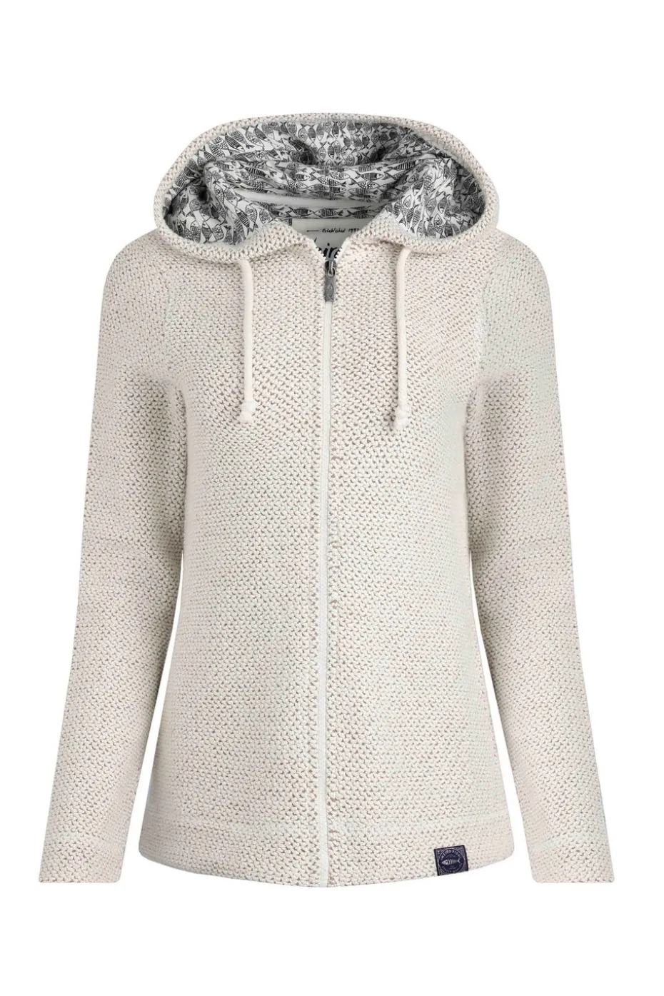 Weird Fish Cream Chicoa Full Zip Macaroni Hoodie