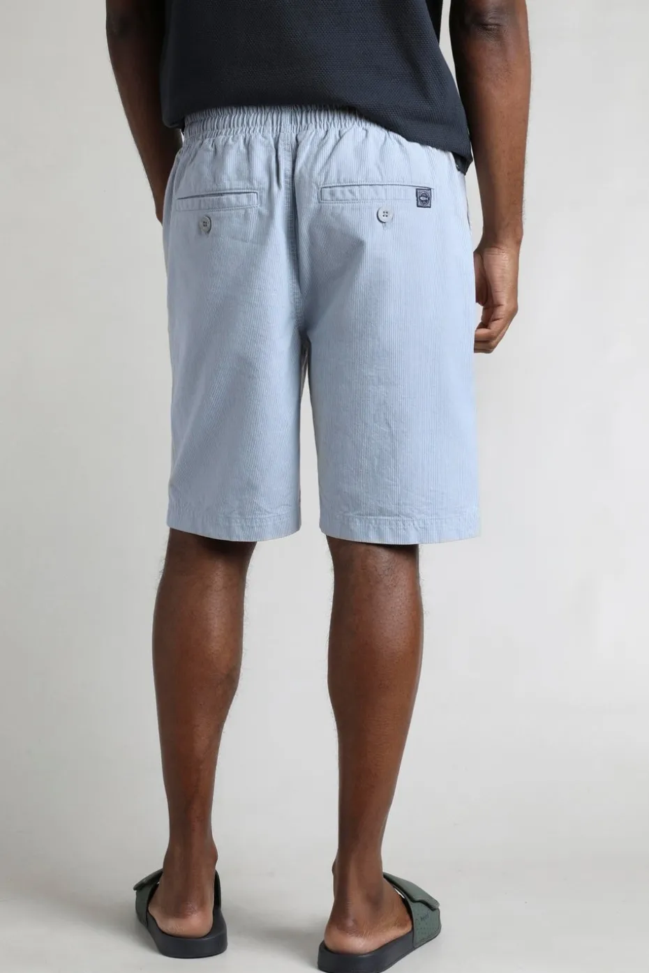 Weird Fish Cream Dewey Stripe Shorts