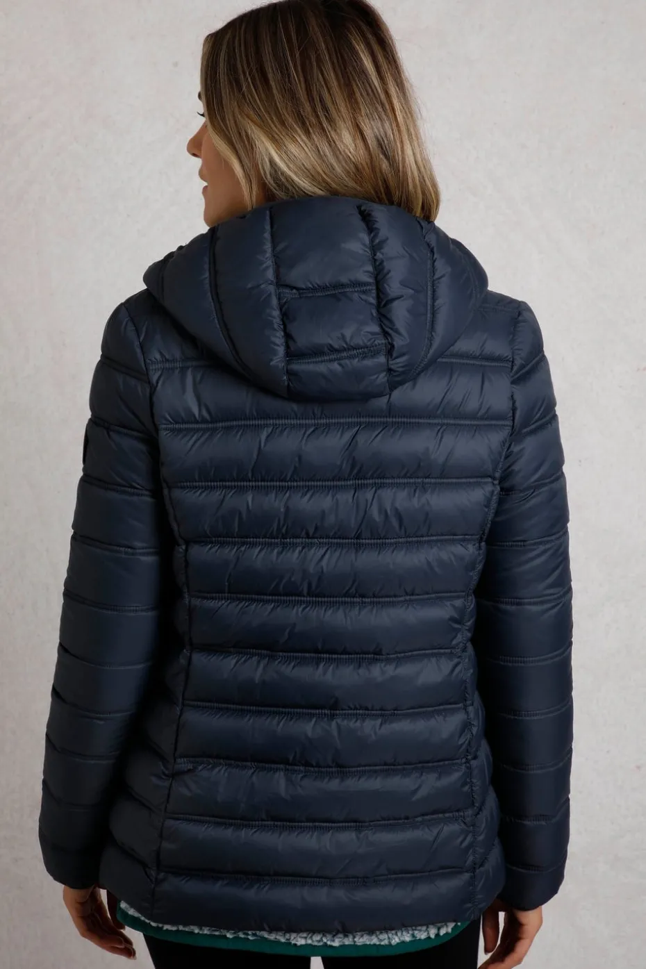 Weird Fish Navy Eshka Lightweight Padded Jacket
