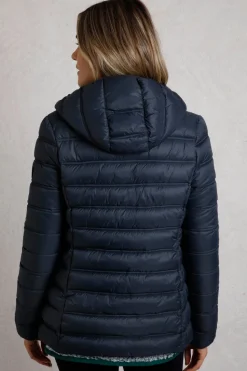 Weird Fish Navy Eshka Lightweight Padded Jacket