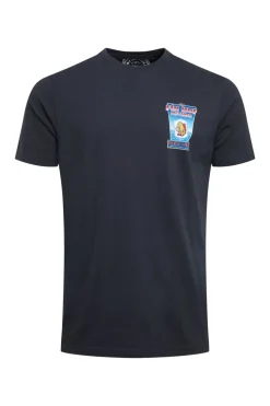 Weird Fish Navy Fin Hof Back Print Artist T-Shirt