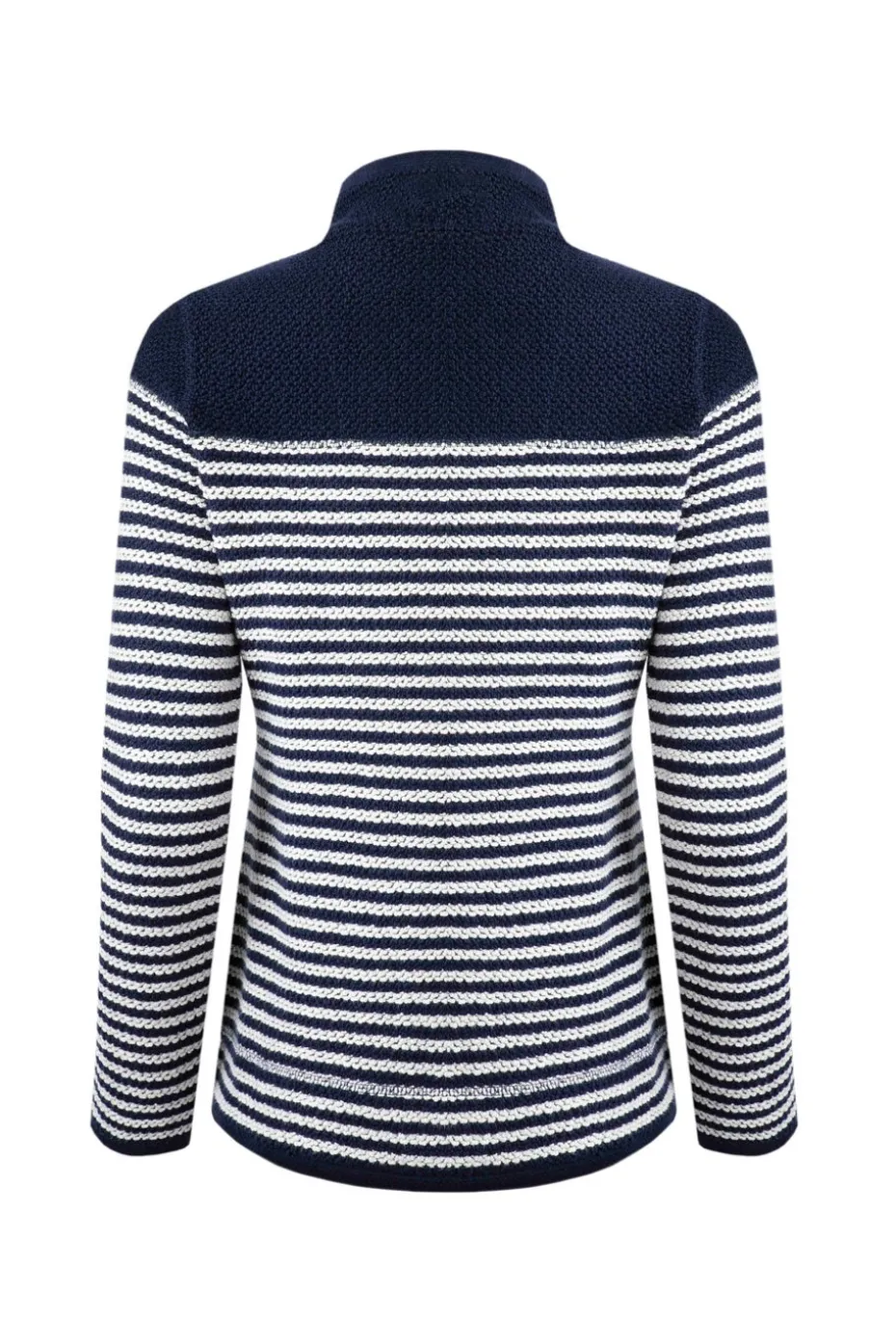 Weird Fish Navy Juliet 1/4 Zip Stripe Macaroni