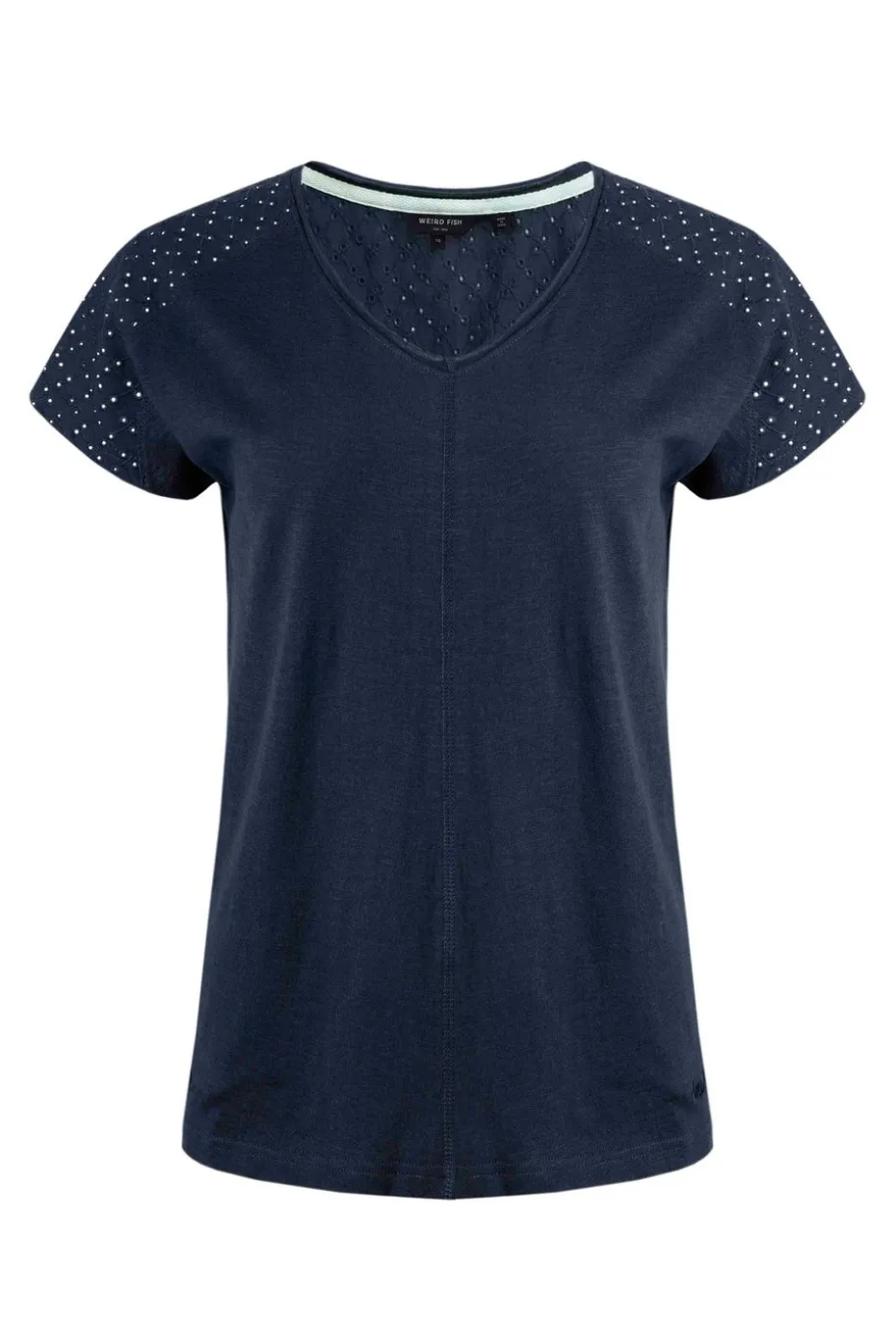 Weird Fish Navy Pernille Cutaway T-Shirt