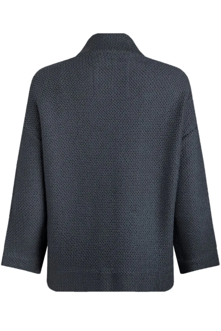 Weird Fish Navy Santosh Cropped Macaroni Kimono Cardigan