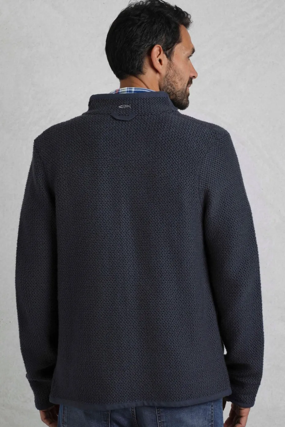 Weird Fish Navy Transom Full Zip Macaroni