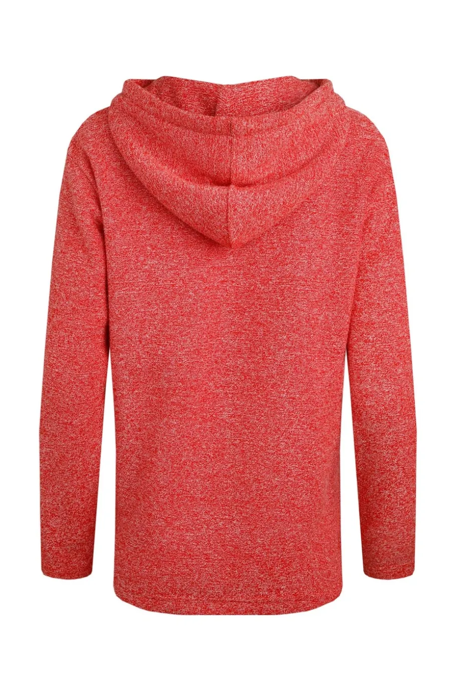 Weird Fish Red Alisa 1/4 Zip Snow Marl Fleece Hoodie