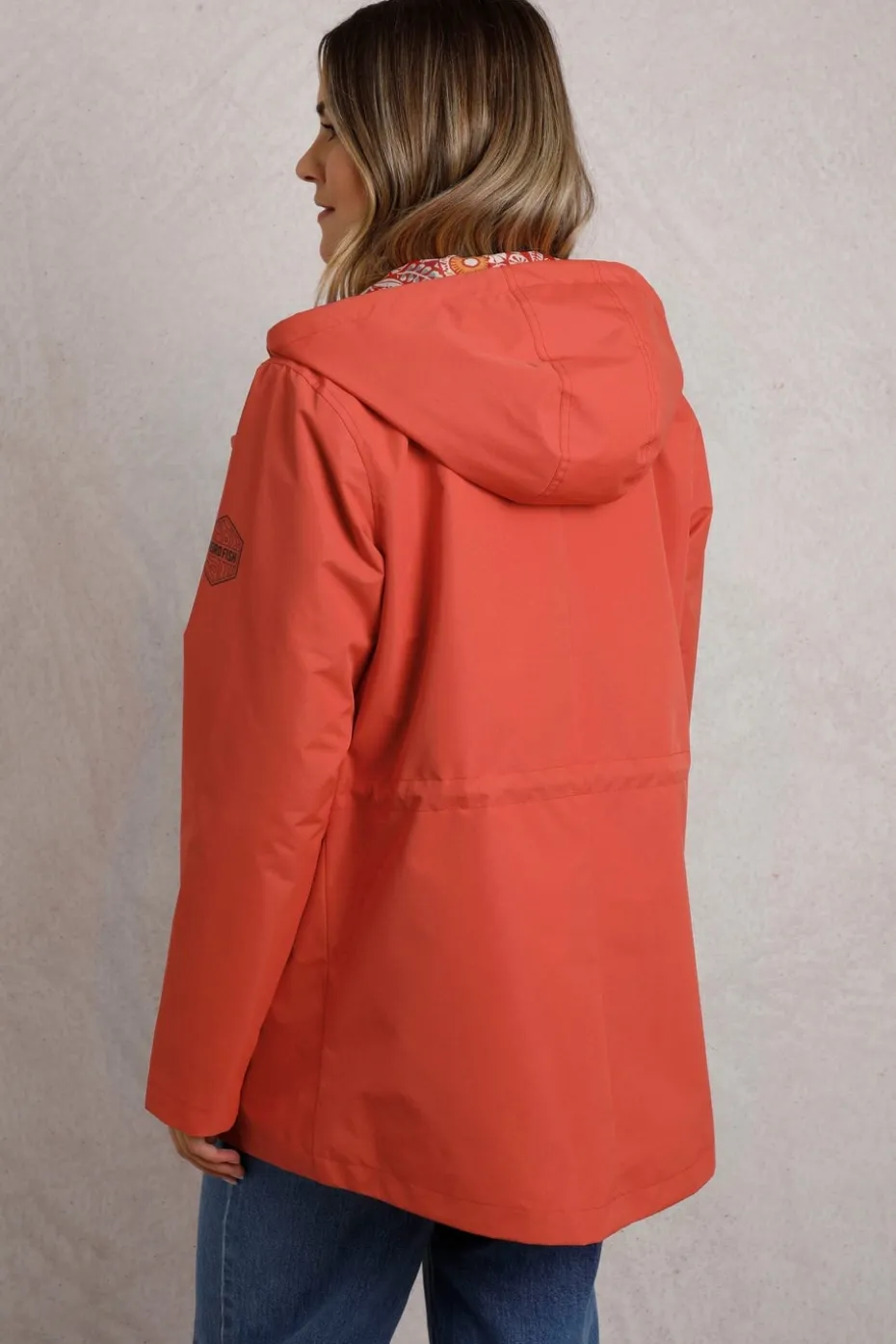 Weird Fish Red Kimia Showerproof Jacket