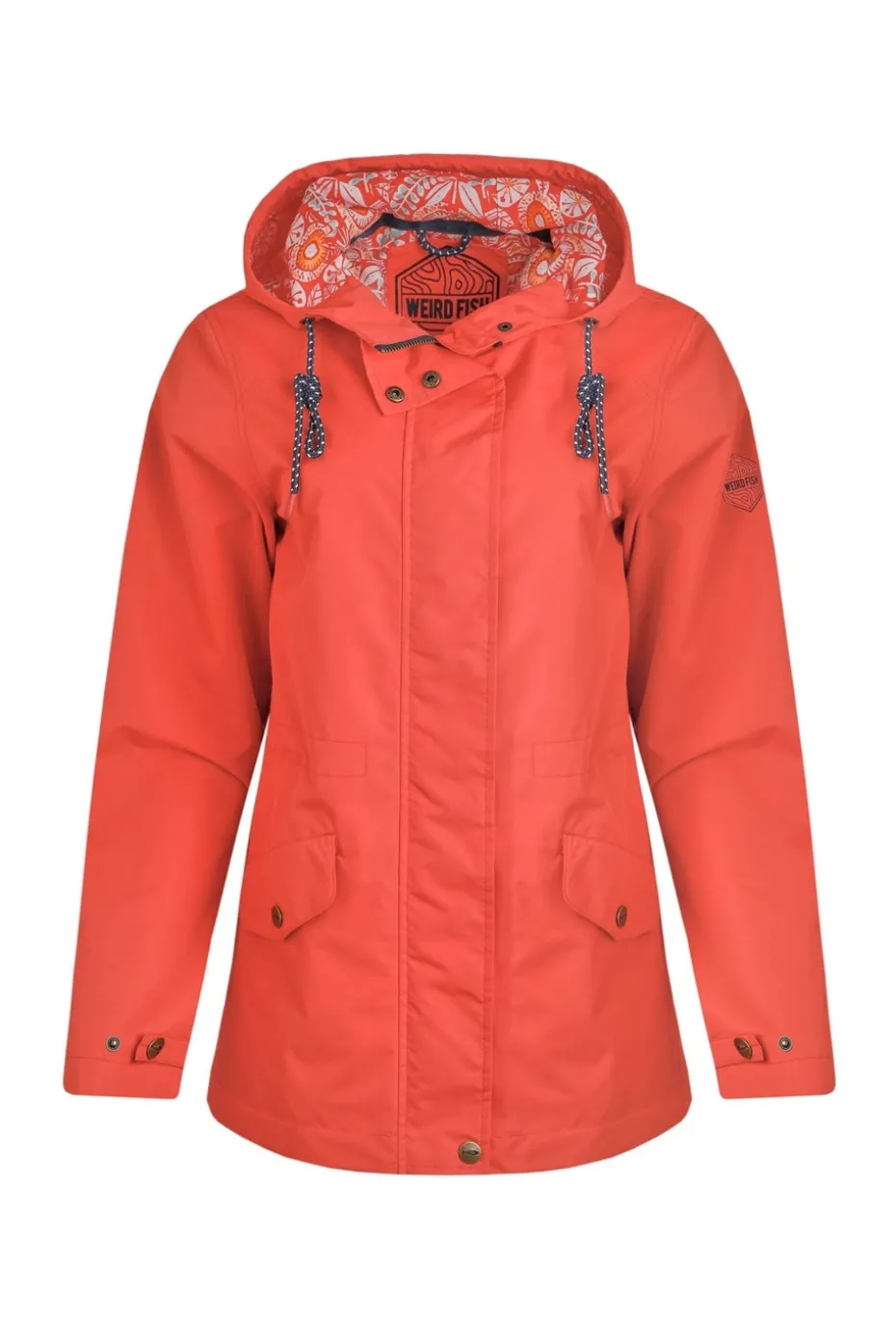 Weird Fish Red Kimia Showerproof Jacket