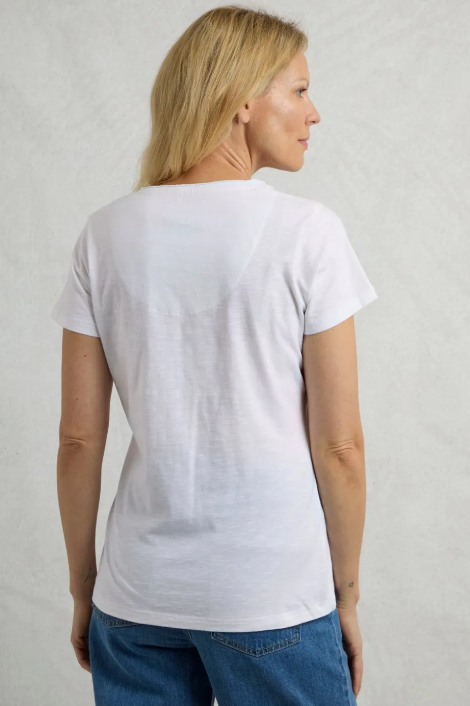 Weird Fish White No Rain No Flowers Slub Pocket T-Shirt