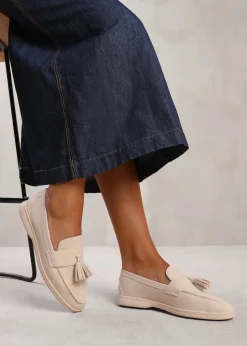 Where's That From Beige Suede Kenya Slip On Loafers