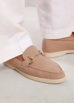 Where's That From Cream Suede Italy Slip On Loafers
