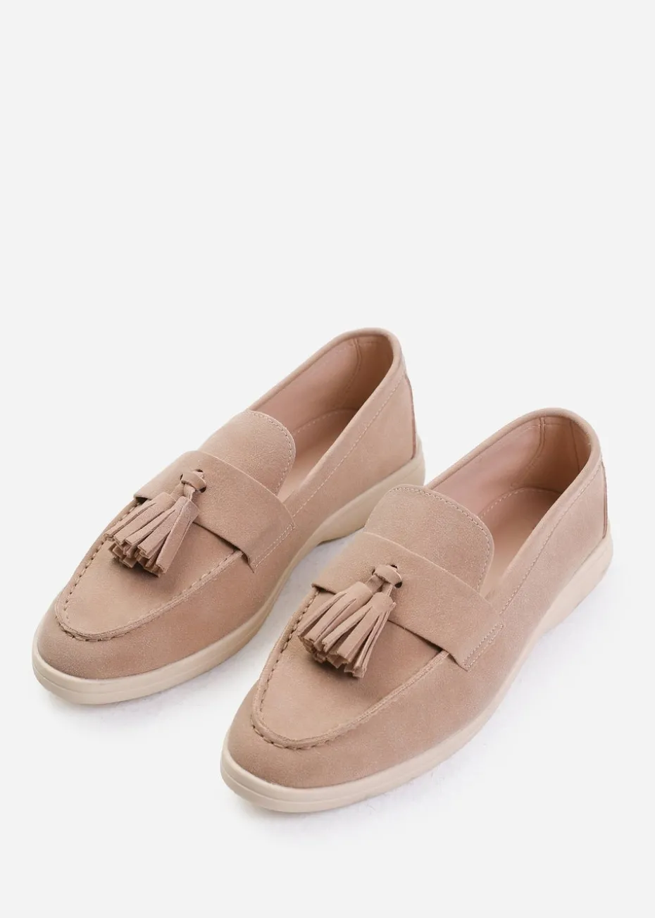 Where's That From Khaki Kenya Wide Fit Slip On Loafers