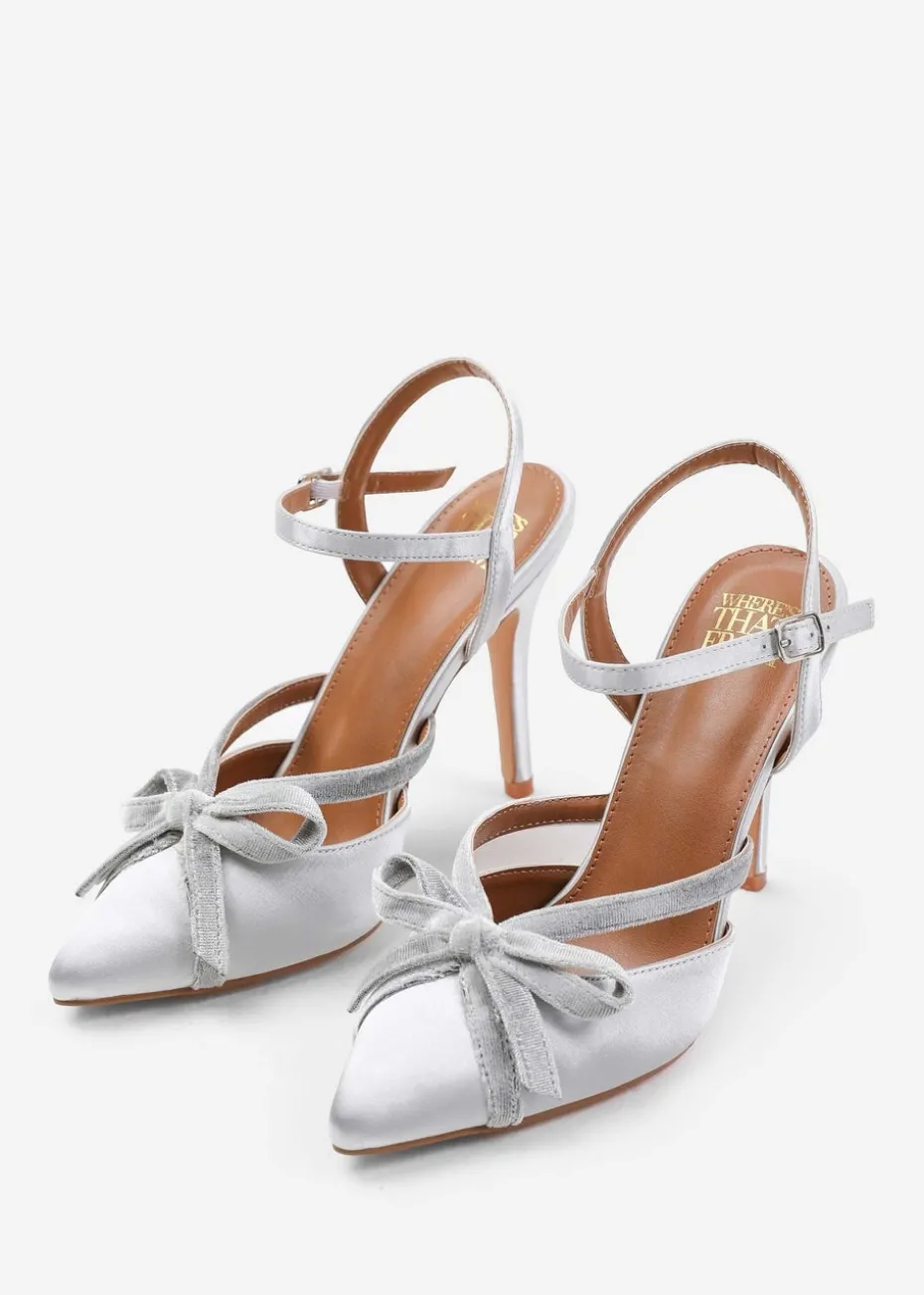 Where's That From Wyoming Silver Pointed Toe High Heels